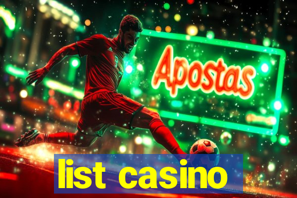 list casino