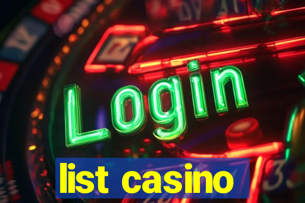 list casino