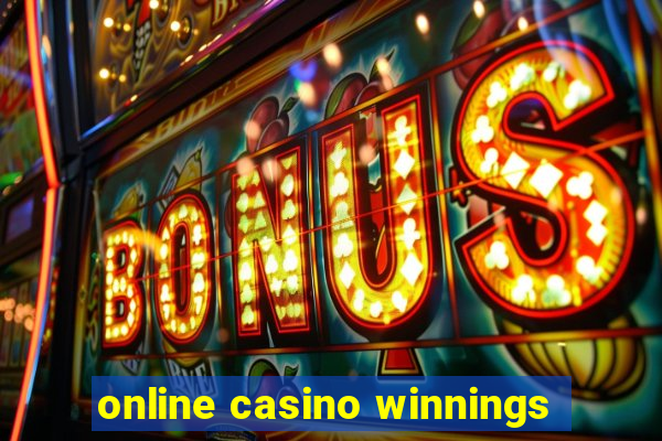 online casino winnings