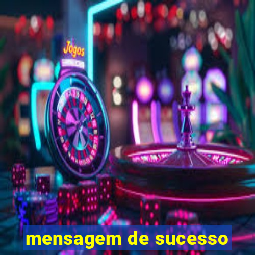 mensagem de sucesso