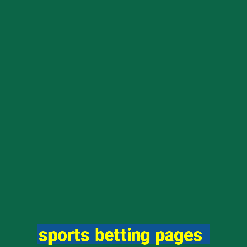 sports betting pages