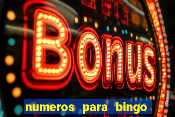 numeros para bingo de 1 a 100