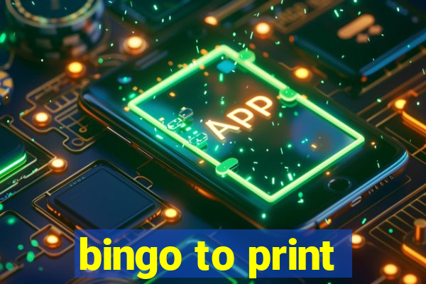 bingo to print