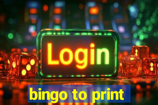 bingo to print