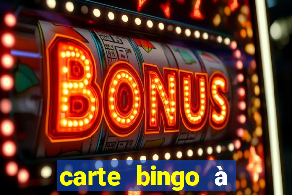 carte bingo à imprimer gratuit