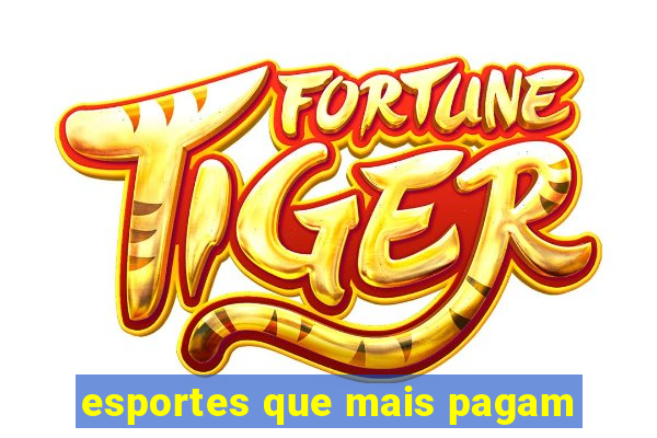 esportes que mais pagam