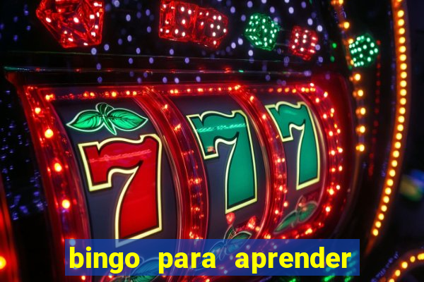 bingo para aprender a leer