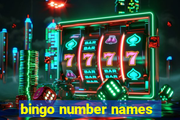 bingo number names