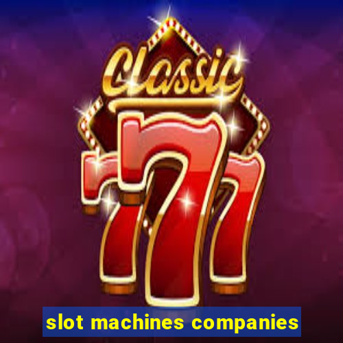 slot machines companies