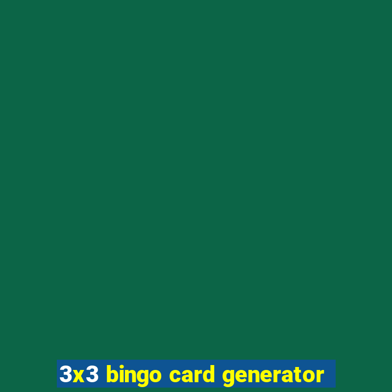 3x3 bingo card generator