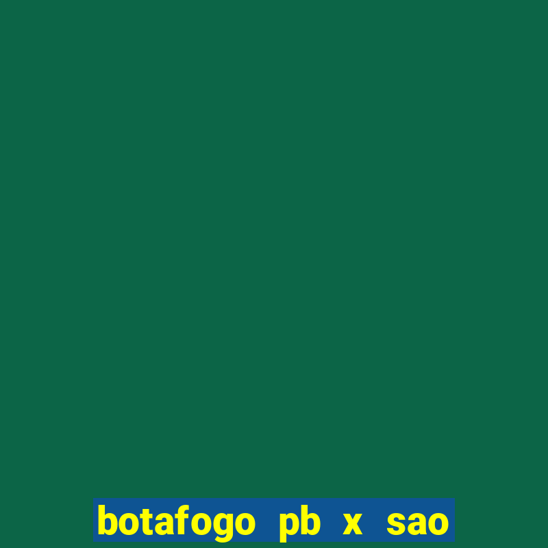 botafogo pb x sao jose palpite