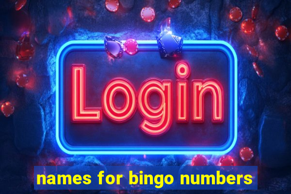 names for bingo numbers