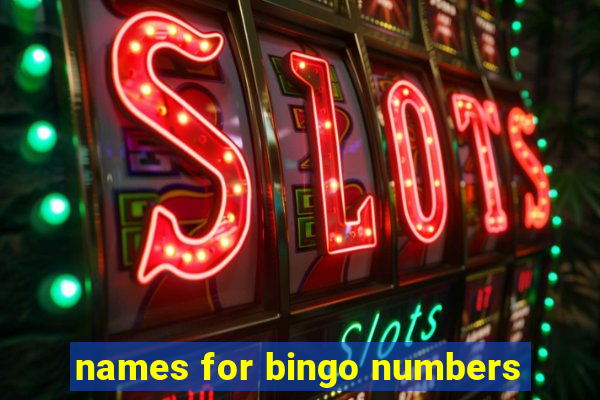 names for bingo numbers