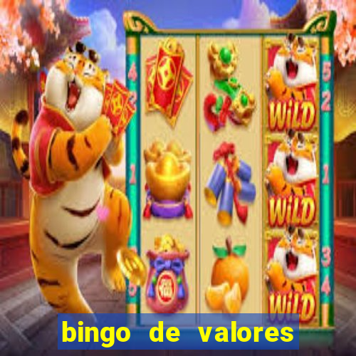 bingo de valores para imprimir