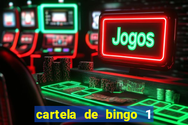 cartela de bingo 1 a 50