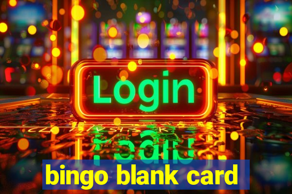 bingo blank card