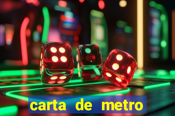 carta de metro para namorado