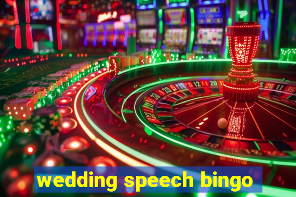 wedding speech bingo