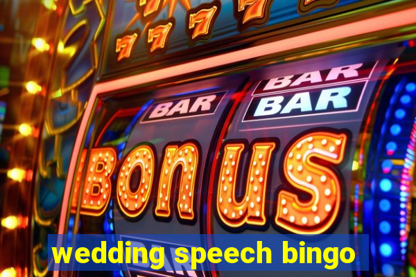 wedding speech bingo