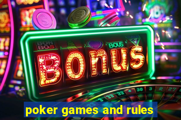 poker games and rules