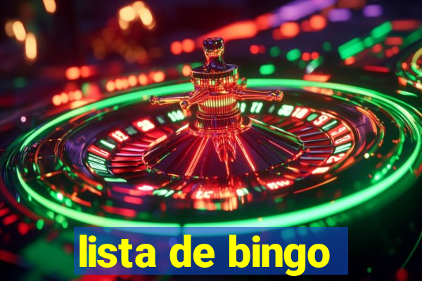 lista de bingo