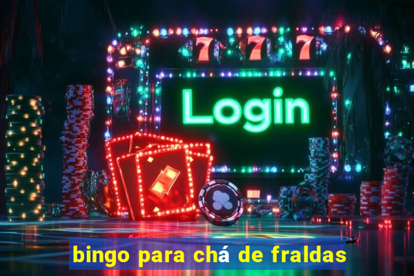 bingo para chá de fraldas