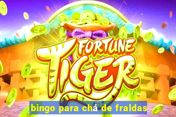 bingo para chá de fraldas