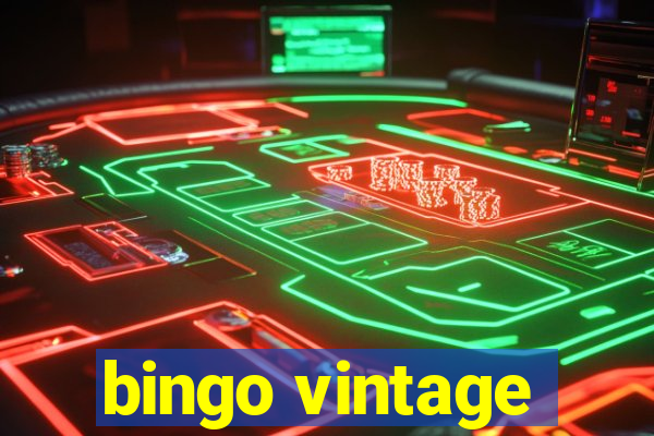 bingo vintage