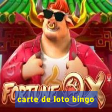 carte de loto bingo