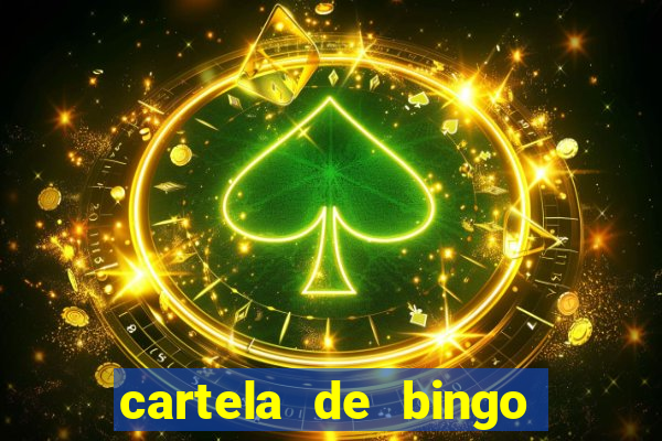 cartela de bingo de nomes para imprimir