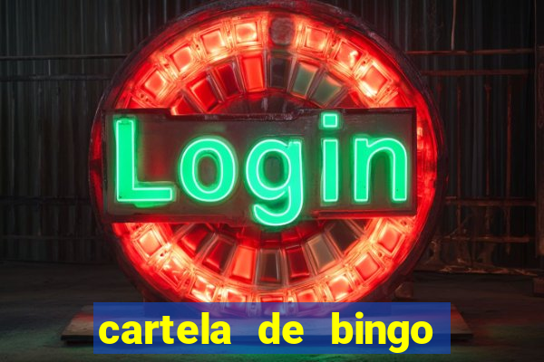 cartela de bingo de nomes para imprimir