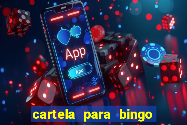 cartela para bingo em branco