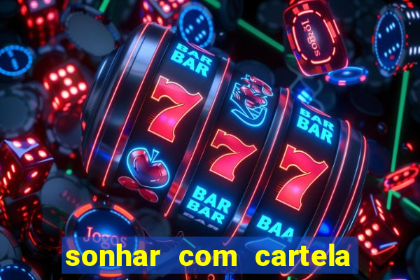 sonhar com cartela de bingo