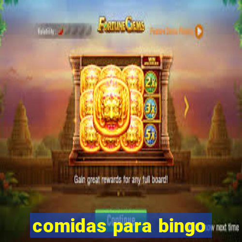 comidas para bingo